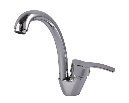 Змішувач для кухні Globus Lux QUEENSLAND GLQU-0203S латунь на гайці(картридж Sedal)