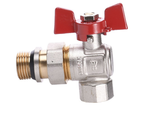 Кран кульовий кутовий з американкою WATERVALVE Q003  NV-V124 1/2″ ЗB