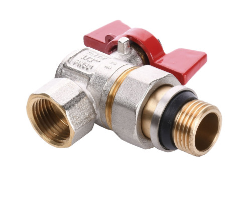 Кран кульовий кутовий з американкою WATERVALVE Q003  NV-V124 1/2″ ЗB