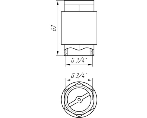 Клапан зворотного ходу води SELBA    3/4″ SL1541