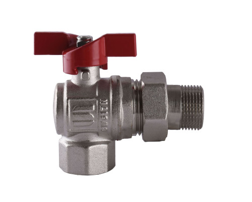 Кран кульовий кутовий з американкою SELBA  3/4″ SL1543