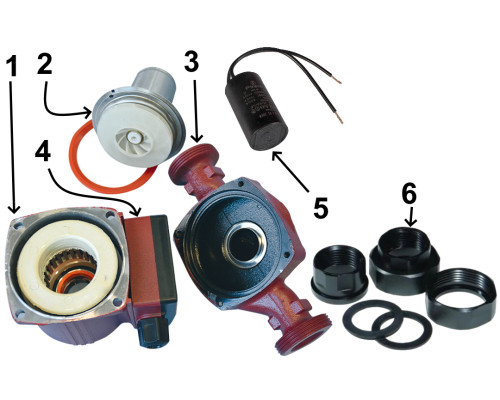 Насос циркуляційний VOLKS pumpe  ZP25/6 180мм + гайки