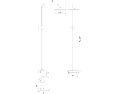 Душова система Globus Lux Solly GLSO-0001