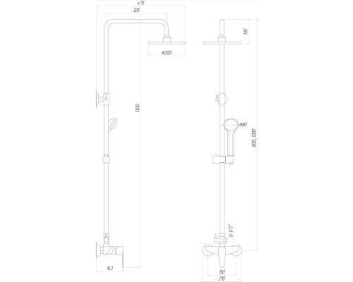 Душова система DOMINO TORINO DS-TO-004