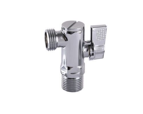 Кран кульовий кутовий з фільтром SOLOMON 1/2″x3/4″ А7041(7043)