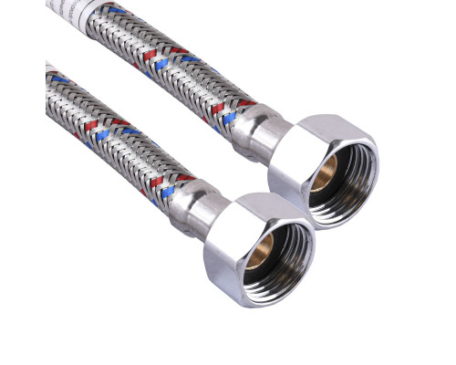 Шланг нержавіюча сталь ECO FIX 1/2″х1/2″ ВВ  0,3 м EPDM