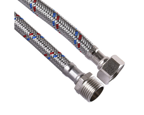 Шланг нержавіюча сталь ECO FIX 1/2″х1/2″ ЗВ  0,8 м EPDM