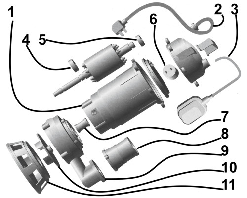 Насос фекальний  VOLKS pumpe  WQD10-12 1,1кВт