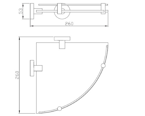 Полиця угловая Perfect Sanitary Appliances SP 8117
