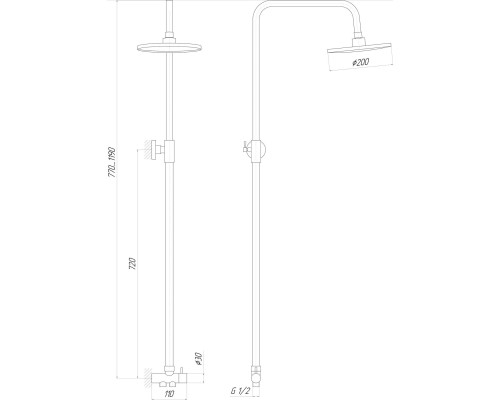 Душова колона Globus Lux LAZER GL-BAR-0101
