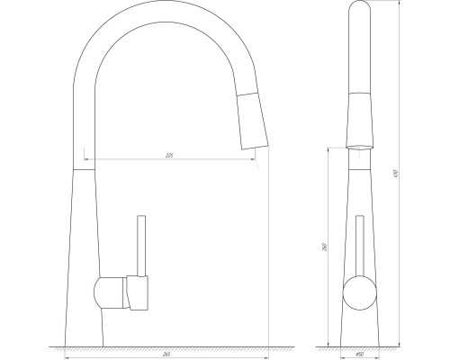 Змішувач для кухні Globus Lux LAZER GLLR-1033-StSTEEL