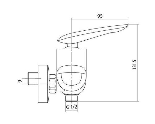 Змішувач для душу Cersanit MAYO S951-038