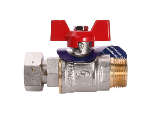Кран кульовий прямий з накидною гайкою SOLOMON 3/4″ ЗВ PN40 160406