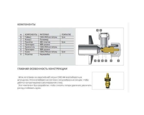 Кран вентильный кутовий ARCO 1/2″х 3/4(+3/8″) ZENIT Z0915 REGULA