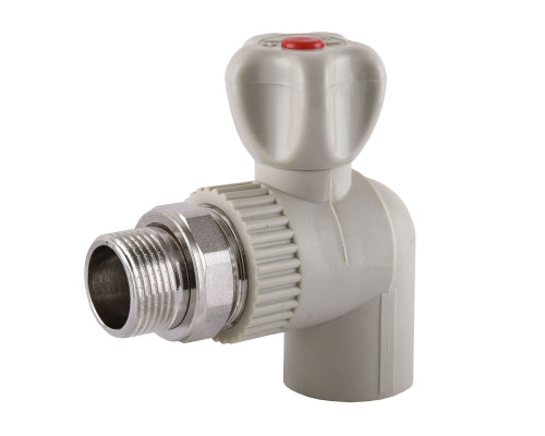 Кран радіаторний кутовий PPR ф25x3/4″  2026