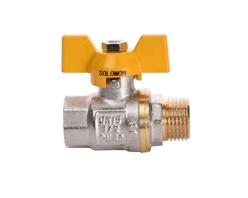 Кран кульовий прямий SOLOMON 1/2″ ЗВ ЖБ PN40 B1008