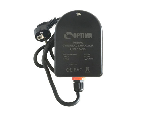 Насос рециркуляційний Optima CPI 15-15 84 мм + кабель з вилкою!