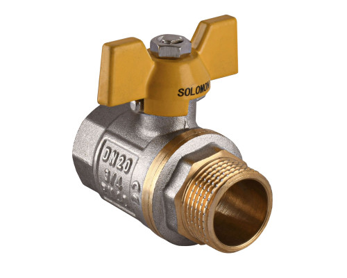 Кран кульовий прямий SOLOMON 3/4″ ЗВ ЖБ  PN40 B1008
