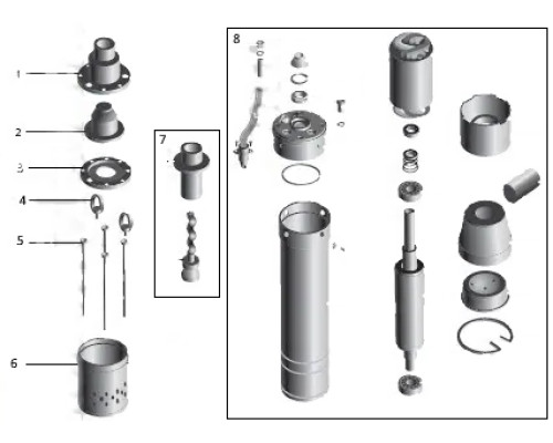 Насос свердловинний шнековий VOLKS pumpe 3,5 QGD 1-60-0,5кВт 3,5  дюйми + кабель 15м