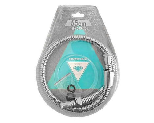Шланг для душу TOPAZ TSH-6004-65 хром 65см посилений, Blister