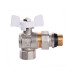Кран кульовий кутовий з американкою Q PROFESSIONAL QP004 PN40 1/2″ антипротікання, Білий метелик