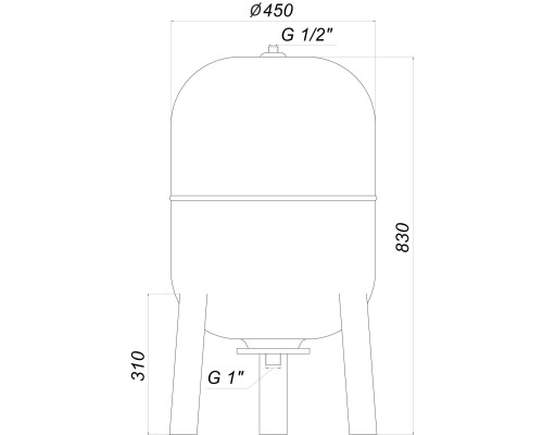 Гідроакумулятор   80л Zilmet ultra-pro 10bar ВЕРТИКАЛЬНИЙ ( 1100008004 )