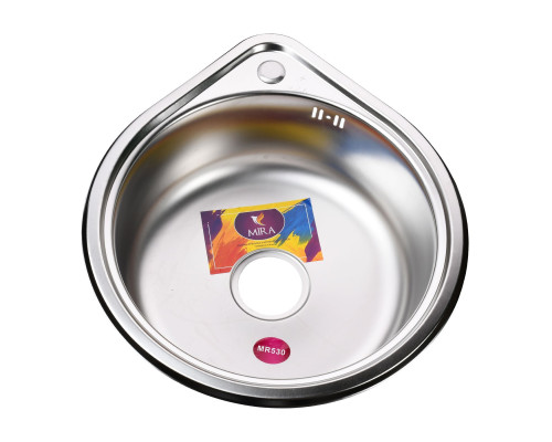 Мийка кухонна врiзна кругла 530х180 Satin MR 530 E Mira