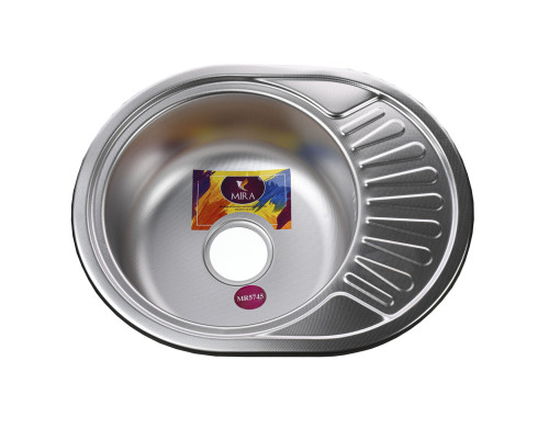 Мийка кухонна врiзна кругла з полицею 570х450х180 Decor MR 5745 D Mira