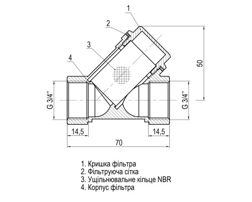Фільтр грубого очищення SOLOMON 3/4″ 8011
