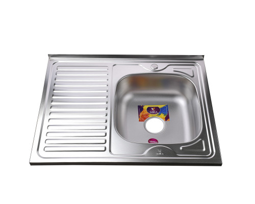 Мийка кухонна накладна прямокутна 800х600х180 Decor Right MR 8060 R D Mira