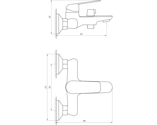 Змішувач для ванни Globus Lux Koln GLK-0102N