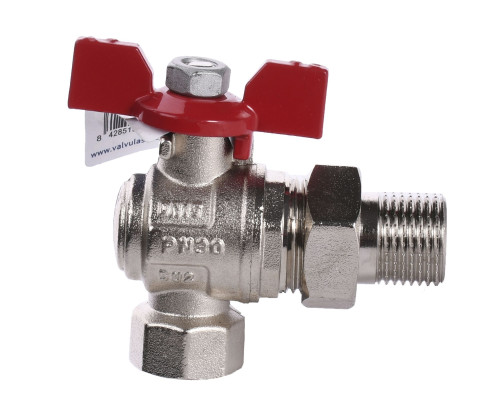 Кран кульовий ARCO  1/2″ SENA 154303 кутовий з американкою (754303)