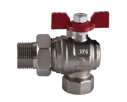 Кран кульовий ARCO 3/4″ SENA 154304 кутовий з американкою