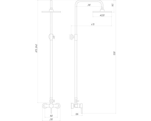 Душова система Globus Lux LAZER DS-007A