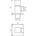Кран напівобертовий кутовий SOLOMON 1/2″х1/2″ CUBE 7078 ( 2 шт.)