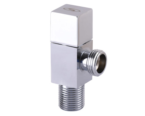 Кран напівобертовий кутовий SOLOMON 1/2″х3/4″ CUBE 7078