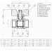 Кран кульовий прямий SOLOMON  1/2″ ВВ ЖБ PN40 B1007
