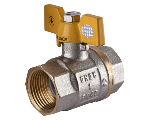 Кран кульовий прямий SOLOMON 1″ ВВ ЖБ PN40 В1007