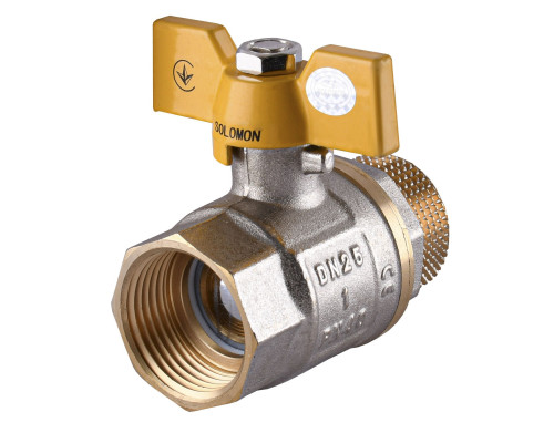 Кран кульовий прямий SOLOMON 1″ ЗВ ЖБ PN40 В1008