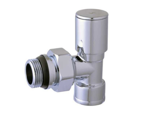 Кран вентильний кутовий з американкою SOLOMON 3/4″ CHROM 1855  з ущільнювачем