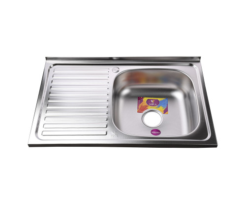 Мийка кухонна накладна прямокутна 800х500х180 Decor Right MR 8050 R D  Mira