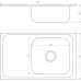 Мийка кухонна накладна прямокутна 800х500х180 Decor Right MR 8050 R D  Mira