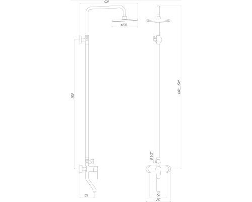 Душова система DOMINO TORINO KIT-VAN-DS0034