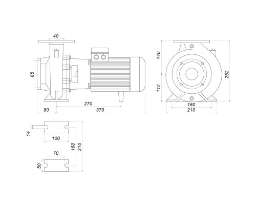 Насос моноблочний IR 40-125A 3,0 кВт SAER (40 м3/год, 27,5 м)