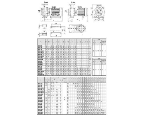 Насос моноблочний IR 40-125С 1,5 кВт SAER (35 м3/год, 18,5 м)