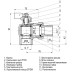 Кран кульовий кутовий з американкою SELBA 1″ SL1543