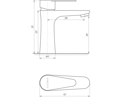Змішувач для умивальника Globus Lux MAIN SM-101