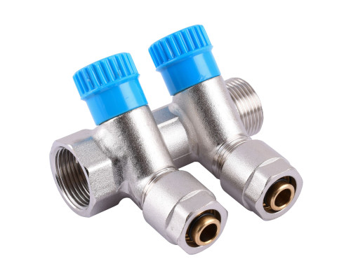Колектор CRISTAL 3/4Gх1/2 *16 - 2-ий (під 35 *) з перекриттям (NM-1016)
