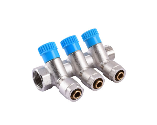 Колектор CRISTAL 3/4Gх1/2*16 - 3-ої (під 35 *) з перекриттям (NM-1016)