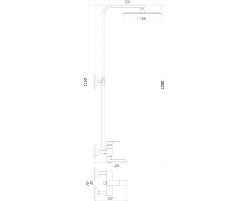 Душова система Globus Lux MILANO GLM-0007